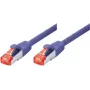 TECLINE Cat 6 S-STP PIMF καλώδιο patch, μωβ, 0,5 m, Slim Bend Protection 71500V