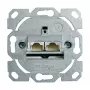 Telegärtner AMJ45 Μονάδα σύνδεσης δεδομένων, 2-Port RJ45, Cat.6A θωρακισμένο, 10G, IDC χωρίς εργαλεία, περίβλημα ψευδαργύρου