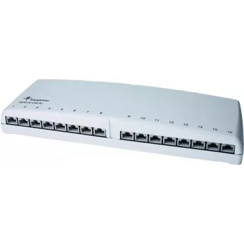Telegärtner MPD16 K Patch Panel - 16 Θύρες RJ45 - Cat.6a - Alpine White