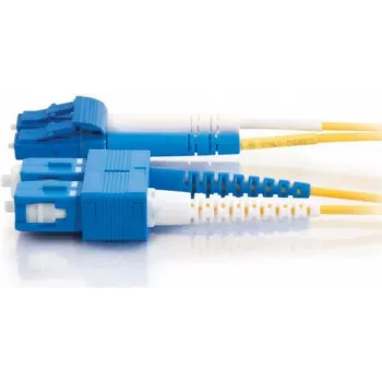 Telegärtner Singlemode LC-Duplex σε SC-Duplex Καλώδιο Patch οπτικών ινών, 3m, LSZH, Κίτρινο L00890A0041