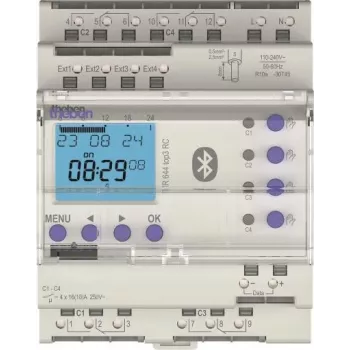 Theben TR 644 top3 BLE RC Ψηφιακός χρονοδιακόπτης, Ετήσιο πρόγραμμα, 2-κάναλο, DIN-Schiene 6440330