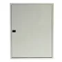TIBOX AS424 Επίτοιχος πίνακας διανομής, 585x750x115 mm, 4 σειρές x 24 μονάδες, εσωτερικός χώρος, διαφανής πόρτα, λευκό/γκρι