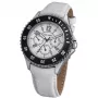 Γυναικείο ρολόι TIME FORCE Woman TF3300L02 40mm analog quartz λευκό δερμάτινο λουράκι