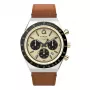 Timex TW2W64400 Ανδρικό Ρολόι Χειρός 42mm μαύρο καντράν καφέ δερμάτινο λουράκι