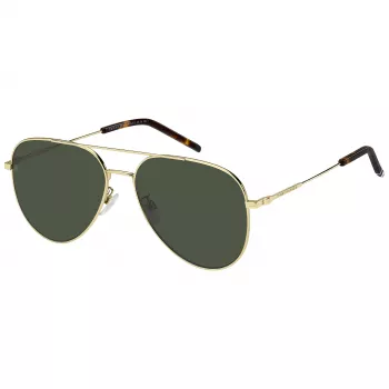 Tommy Hilfiger ανδρικό TH2111GSJ5G ορθογώνια γυαλιά ηλίου - γυαλιστερός μαύρος σκελετός, γκρι φακοί, 60/16/150 mm