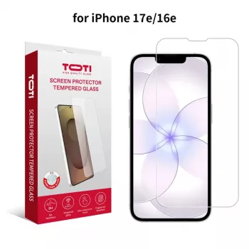TOTI Tempered Glass 2D Screen Protector Full Cover για iPhone 16e/17e Διαφανές