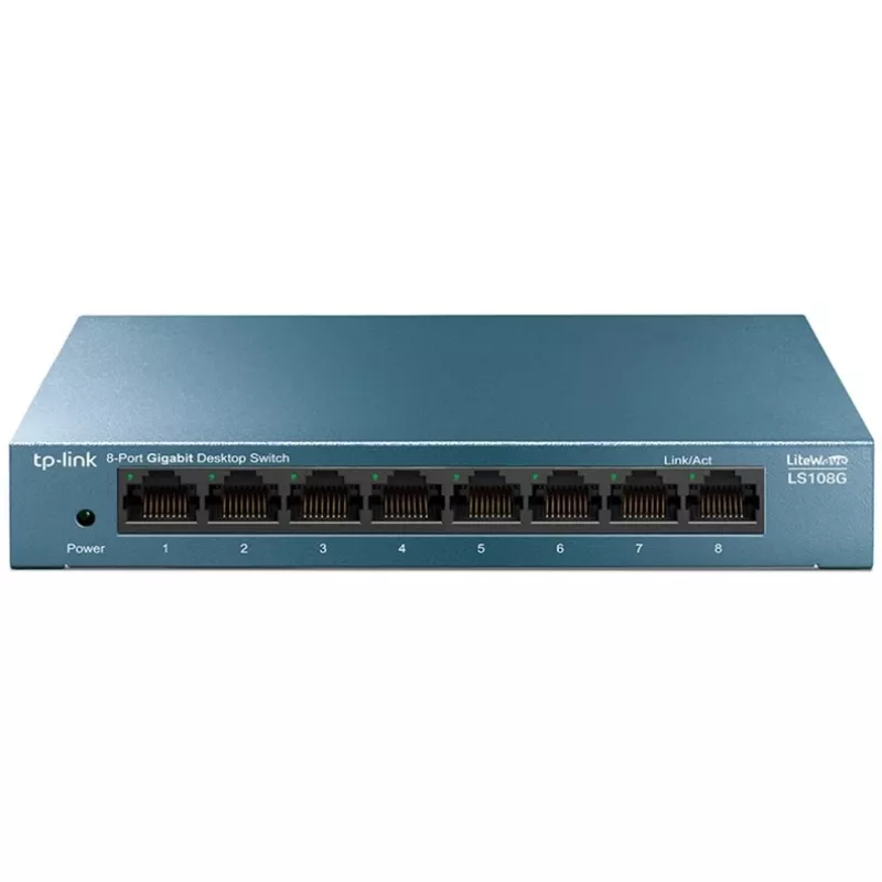 TP-Link LS108G επιτραπέζιος μεταγωγέας Gigabit 8 θυρών, μη διαχειριζόμενος, μπλε