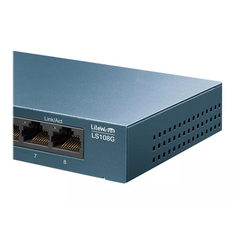 TP-Link LS108G επιτραπέζιος μεταγωγέας Gigabit 8 θυρών, μη διαχειριζόμενος, μπλε