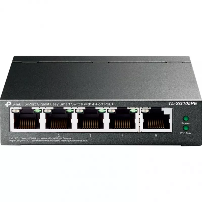 TP-Link TL-SG105PE Easy Smart Gigabit Switch με 4-Port PoE+