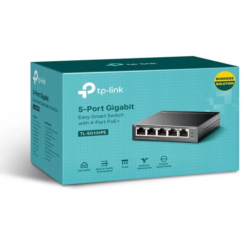 TP-Link TL-SG105PE Easy Smart Gigabit Switch με 4-Port PoE+
