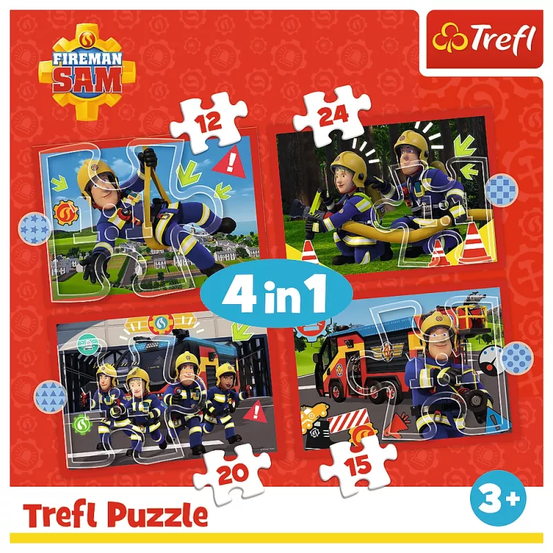 TREFL PUZZLE Παζλ 4 σε 1 - Adventures of Fireman Sam
