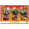 TREFL PUZZLE Παζλ - 3x50 - Fireman Sam Feuerwache Besatzung