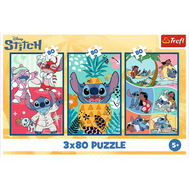 TREFL PUZZLE Παζλ - 3x80 - Stitch World Trefl 34885