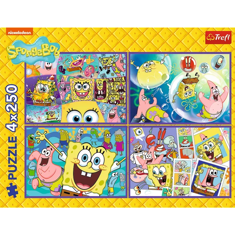 TREFL PUZZLE Παζλ - 4x250 - SpongeBob's Crazy World Trefl 13342