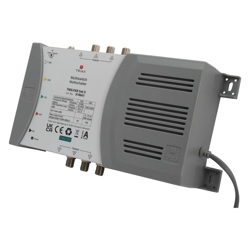 TRIAX TMS 5/6S Multiswitch 4 SAT + 1 TER Είσοδος, 6 Έξοδοι