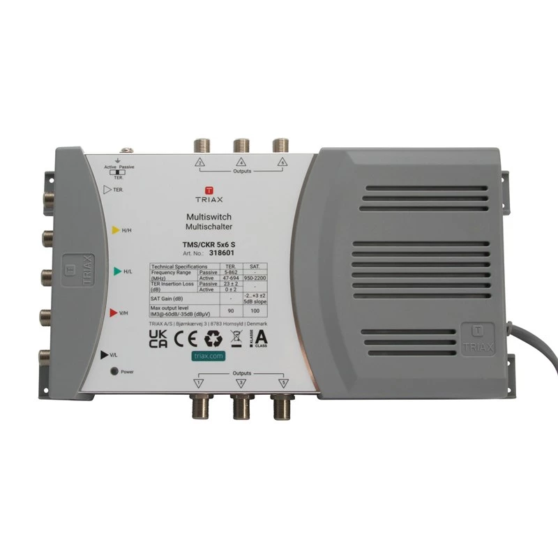 TRIAX TMS 5/6S Multiswitch 4 SAT + 1 TER Είσοδος, 6 Έξοδοι