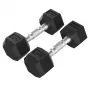 Tunturi Platinum Hex Rubber Αλτήρας 4 kg Ζεύγος - Μαύρο/Ασημί