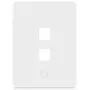 Ubiquiti Universal Keystone Επίτοιχη πλάκα Clean, προσαρμόσιμη επιφάνεια, 2-Port Κάθετη (UACC-WP-KEYSTONE-V-2P)
