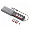 UGREEN 2-in-1 USB 3.0 Αναγνώστης Καρτών SD/Micro-SD με Θήκη Αποθήκευσης, Γκρι