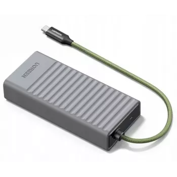 UGREEN 2-in-1 USB 3.0 Αναγνώστης Καρτών SD/Micro-SD με Θήκη Αποθήκευσης, Γκρι