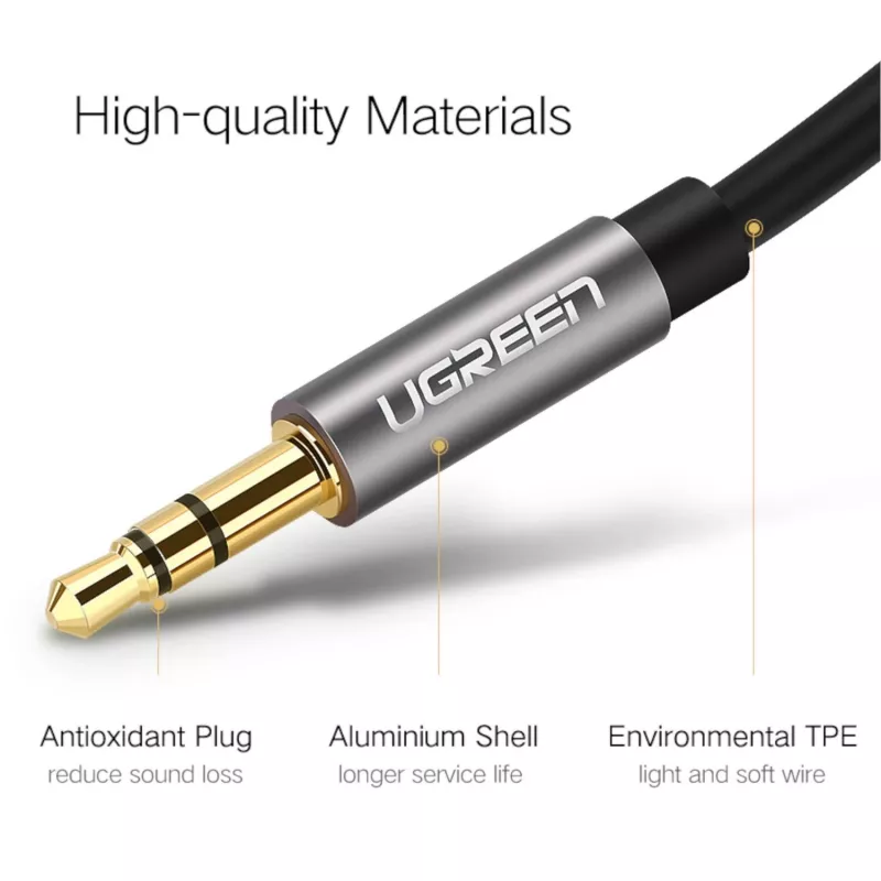UGREEN καλώδιο ήχου AUX 3.5mm 3m μαύρο