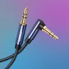 UGREEN Γωνιακό Καλώδιο AUX 2 x Mini Jack 3,5 mm 1,5m Μπλε (AV112)