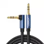 UGREEN Γωνιακό Καλώδιο AUX 2 x Mini Jack 3,5 mm 1,5m Μπλε (AV112)