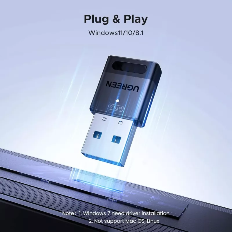 UGREEN Bluetooth 6.0 USB προσαρμογέας - Μαύρο
