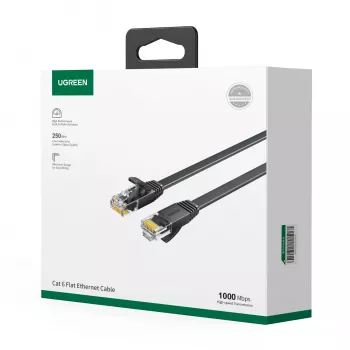 UGREEN Καλώδιο Ethernet patch Cat6 UTP RJ45, 15 m, μαύρο