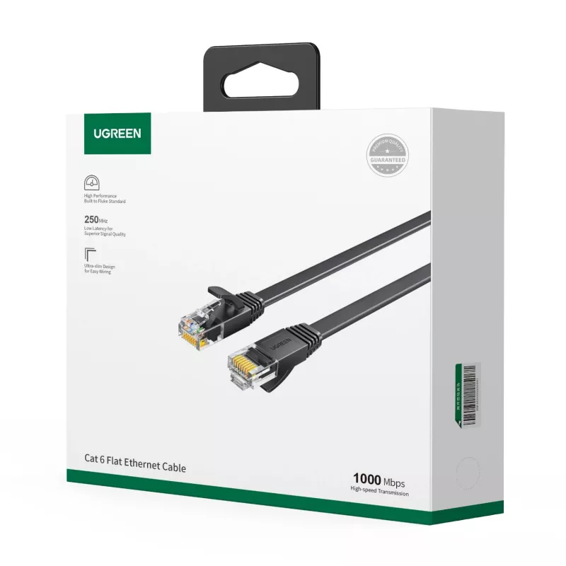 UGREEN Καλώδιο Ethernet patch Cat6 UTP RJ45, 15 m, μαύρο
