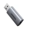 UGREEN CM383-80864 USB-A σε Υποδοχή Ήχου 3,5 mm Εξωτερικός Προσαρμογέας Ήχου - Ασημί