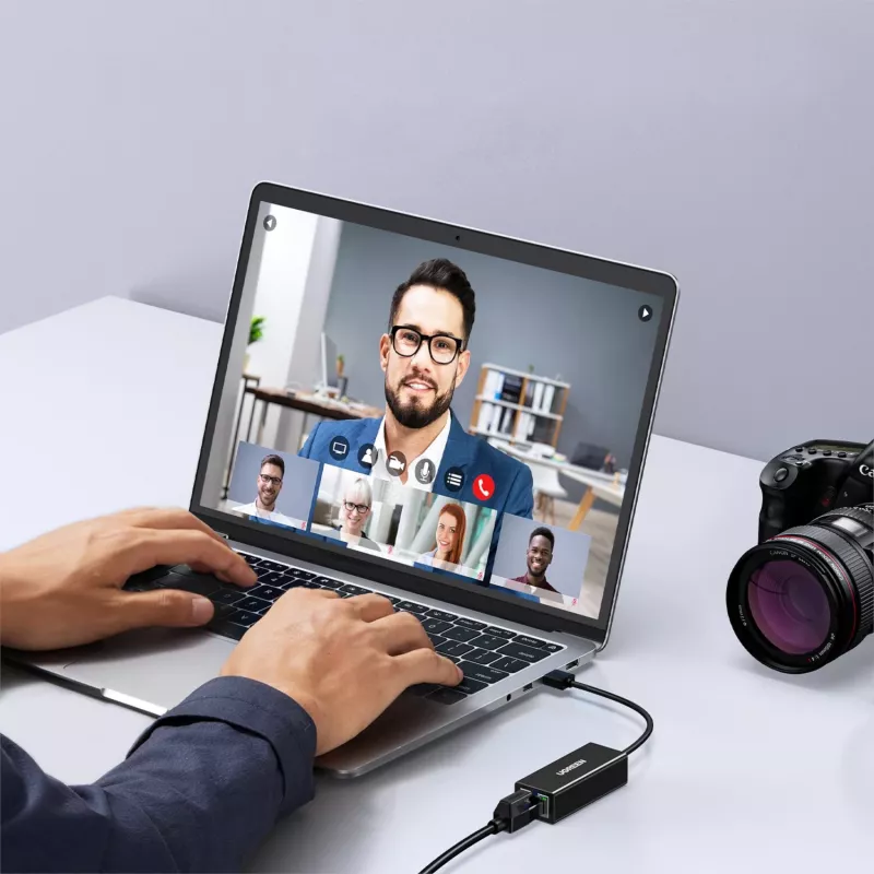 UGREEN CR110 USB 2.0 σε RJ45 Ethernet Adapter - Μαύρο