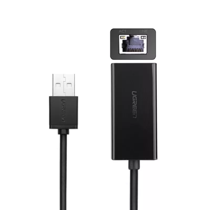 UGREEN CR110 USB 2.0 σε RJ45 Ethernet Adapter - Μαύρο