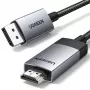 UGREEN DP119 Καλώδιο DisplayPort σε HDMI 2m 4K 60Hz Γκρι