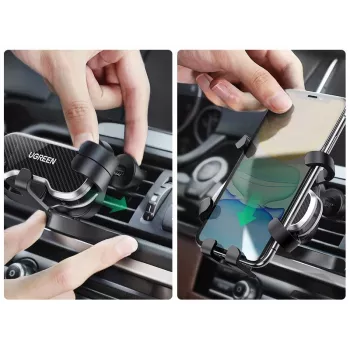 UGREEN Gravity Auto βάση τηλεφώνου για ταμπλό παρμπρίζ, universal βάση smartphone με ισχυρή βεντούζα, 360° περιστροφή, τηλεσκοπικός βραχίονας, απελευθέρωση με ένα κουμπί, μαύρη
