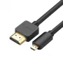 UGREEN HD127 Καλώδιο Micro-HDMI σε HDMI 4K 3D 1,5 m μαύρο