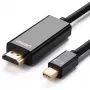 UGREEN καλώδιο Mini DisplayPort σε HDMI 4K 1,5m μαύρο