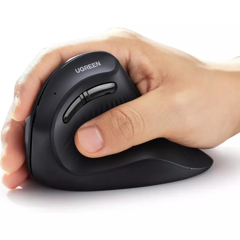 UGREEN Κάθετο ποντίκι Multi-Mode Bluetooth και 2.4G Wireless – μαύρο