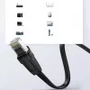 UGREEN NW102 Cat6 Επίπεδο Καλώδιο Ethernet Δικτύου 8m - Μαύρο
