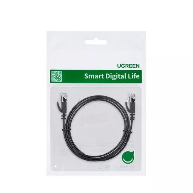 UGREEN NW102 Cat6 Επίπεδο Καλώδιο Ethernet Δικτύου 8m - Μαύρο