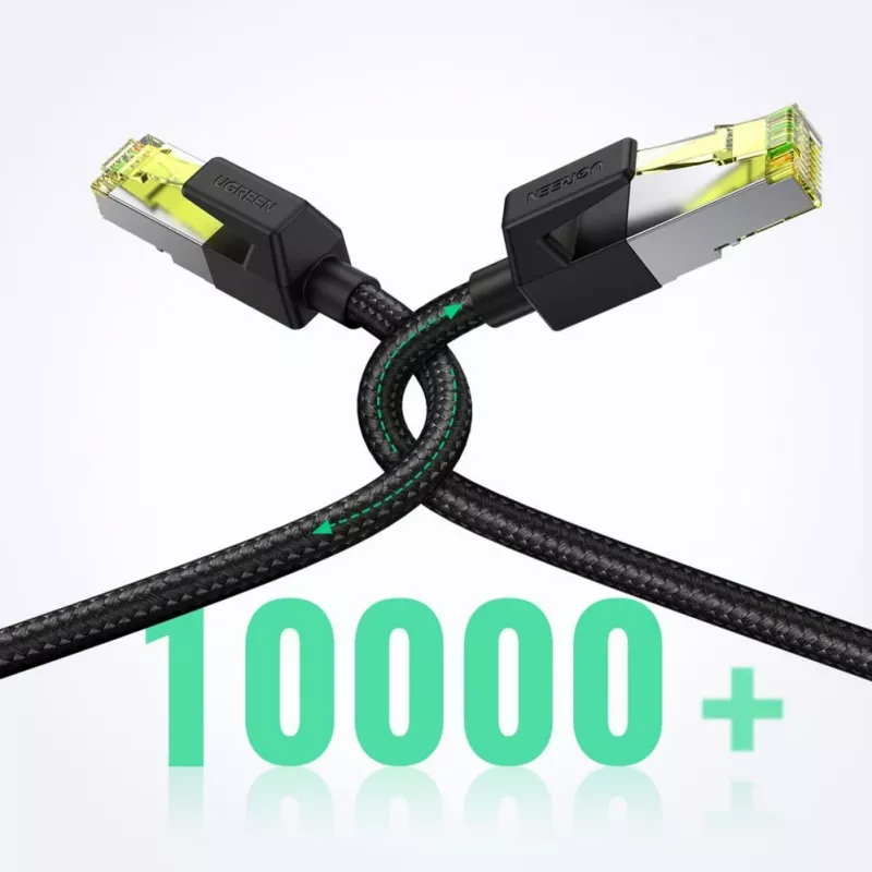 UGREEN NW150 Cat 7 Ethernet Patch Καλώδιο 3m - Μαύρο