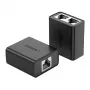 UGREEN RJ45 Splitter Adapter 2 τεμ. (Μαύρο) - Ethernet Splitter δικτύου, 1x RJ45 αρσενικό σε 2x RJ45 θηλυκό, 100Mbps, συμβατό με Cat5/Cat5e/Cat6, παθητικός, Plug & Play