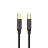 UGREEN US135 καλώδιο USB 2.0 A-B, επιχρυσωμένο, 2m, μαύρο