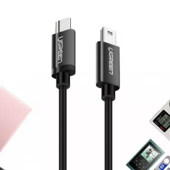 UGREEN US242 USB-C σε Mini USB Καλώδιο 1m Μαύρο