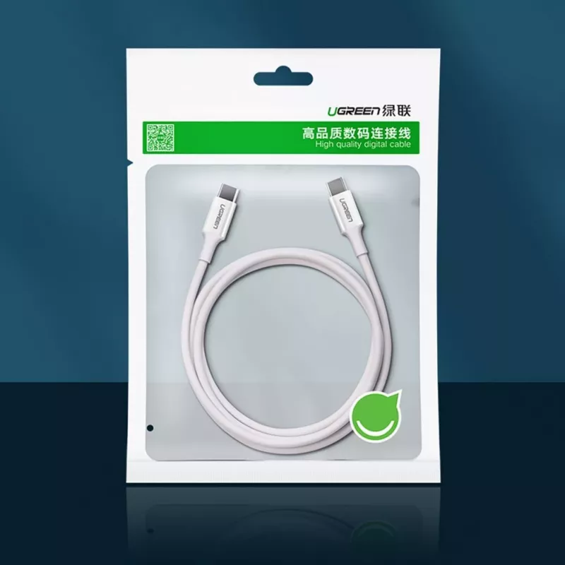 UGREEN US264 Καλώδιο USB-C σε USB-C 1m Λευκό 100W PD QC AFC