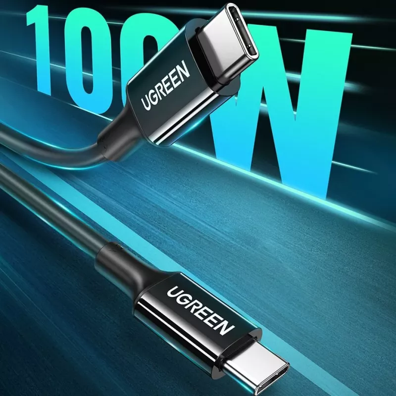 UGREEN US300 Καλώδιο USB-C σε USB-C 480Mbps 5A 1m Μαύρο