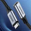 UGREEN US372 USB-C σε USB-C καλώδιο 100W 5A 10Gbps 0,5m γκρι