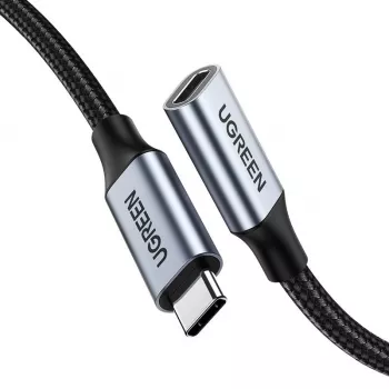 UGREEN US372 USB-C σε USB-C καλώδιο 100W 5A 10Gbps 0,5m γκρι