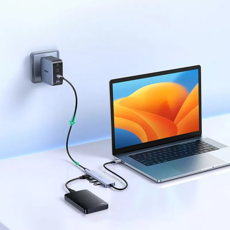 UGREEN USB 3.0 Hub 4-Port με Καλώδιο 1m - Μαύρο (CM219)