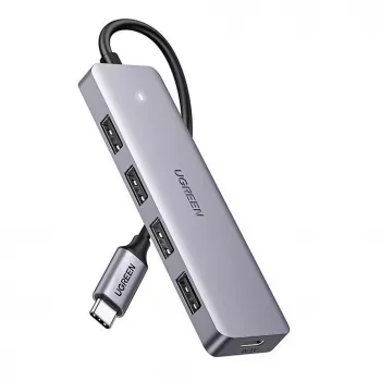UGREEN USB 3.0 Hub 4-Port με Καλώδιο 1m - Μαύρο (CM219)